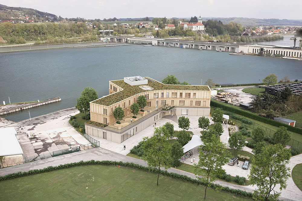 Mit dem symbolischen Spatenstich für die neue Lehrlingsunterkunft samt einer zukunftsfitten Infrastruktur investiert VERBUND rund 12 Mio. Euro in seinen Ausbildungsstandort an der Donau 